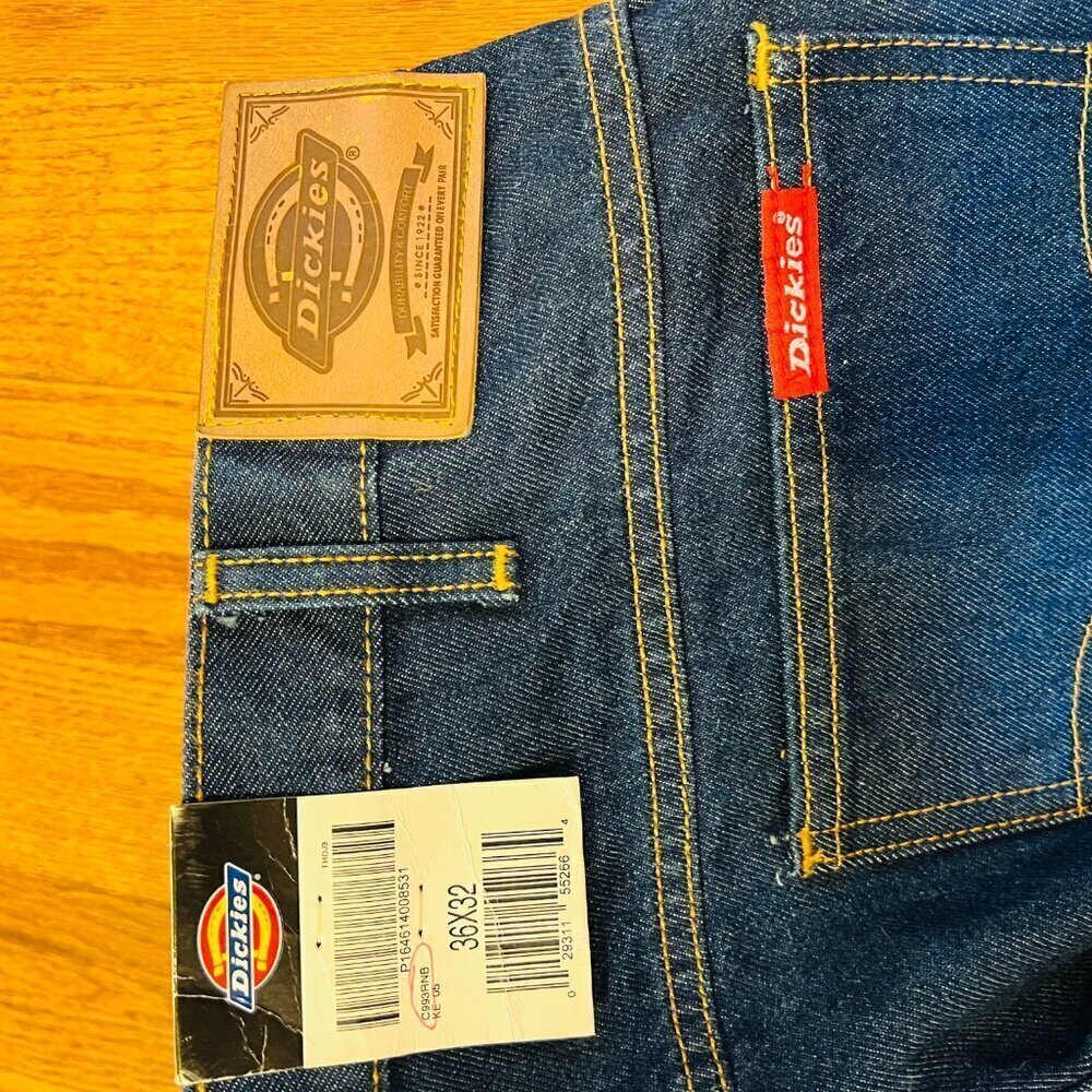 Lot of 2 DICKIES Brand New Carpenter Jeans Relaxed Fit 36 X 32 - Picture 8 of 13